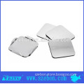 Promotion square shape stainless steel coaster with PVC